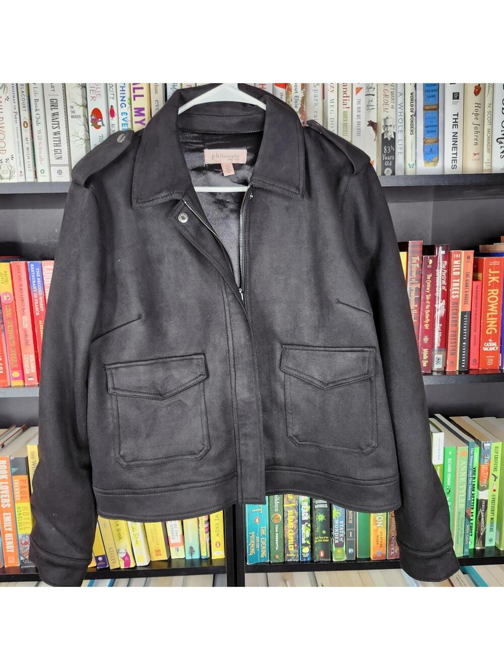 Philosophy Charcoal Men's Bomber Jacket Large Like New